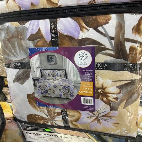 BRAND NEW PREMIUM HIGH QUALITY 3-PIECE COVERLET SET - Picture 3 of 10